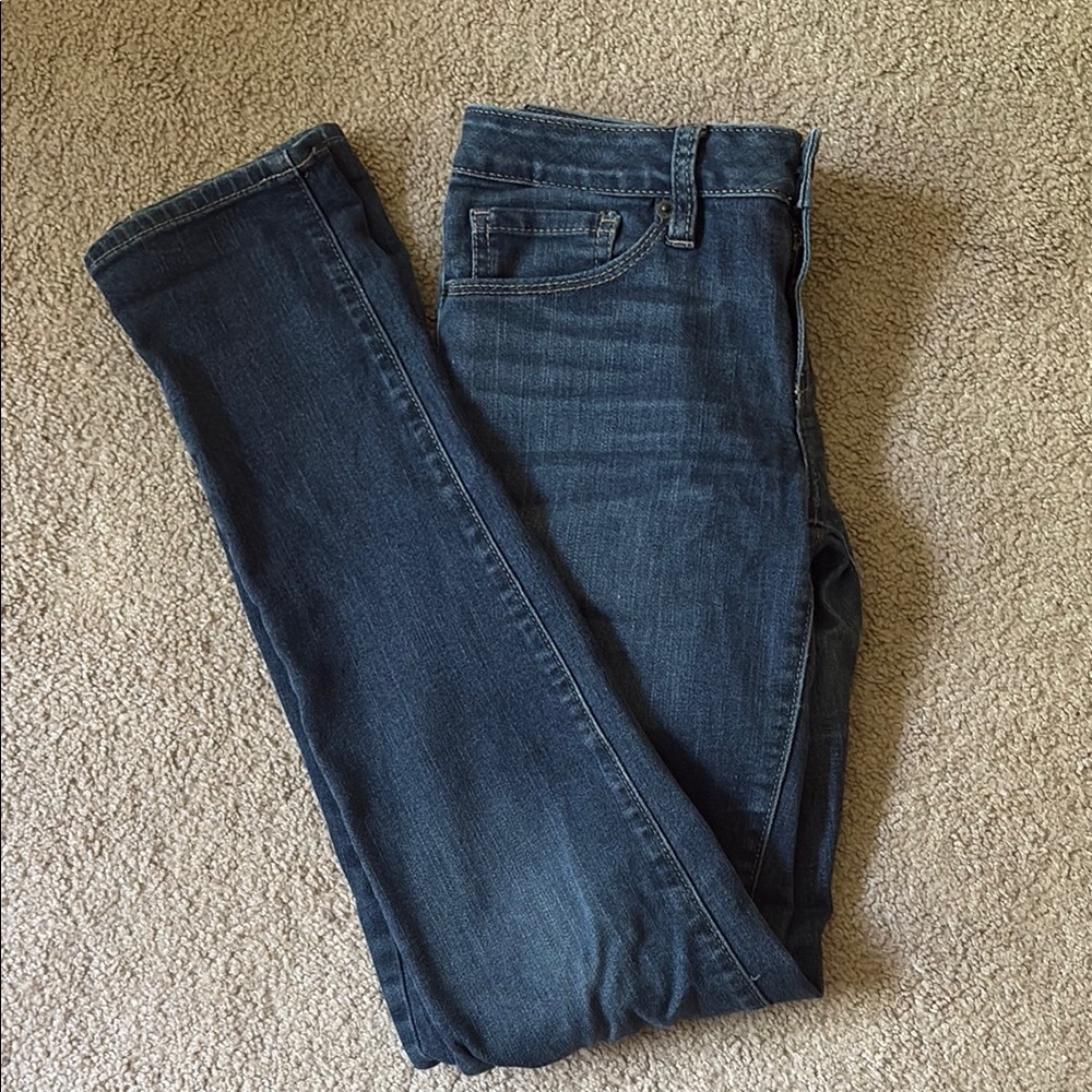Bullhead Blue Skinny Jeans Dark Wash